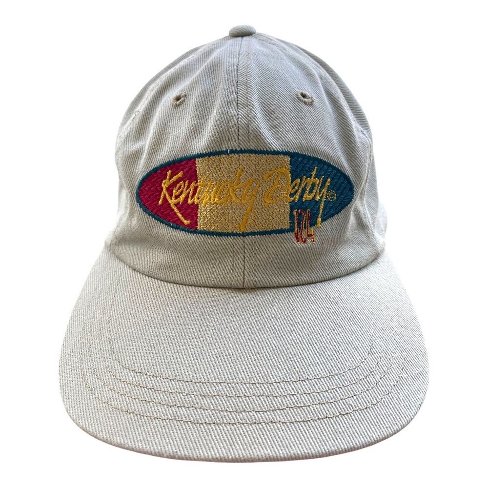 KENTUCKY DERBY 124 KHAKI VINTAGE 90’s ALL PRO CHURCHILL DOWNS RARE! HAT CAP